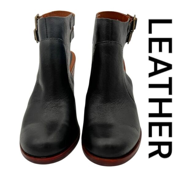 Kork-Ease Women's Leather Block Heel Slingback Cedro Heel Sandals Black Size 8.5 - Picture 2 of 11